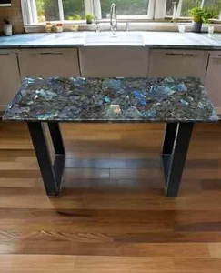 High-Quality Labradorite Stone Random Handmade Gorgeous Morden Mid Century Table - Picture 1 of 9