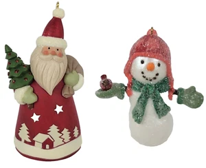 Hallmark Keepsake Ornaments Lot of Two (2) Santa & Snowman in Original Boxes - Picture 1 of 16