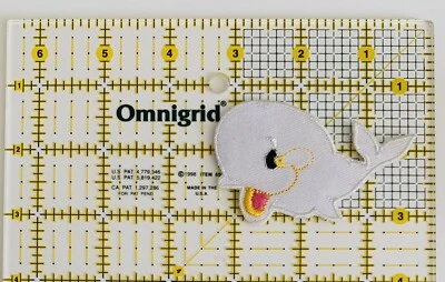 Baby Whale Embroidered Iron on Sew on Patch - Image 1 of 2