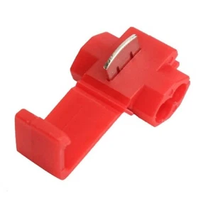 25 Pz. CONNETTORE RAPIDO RUBACORRENTE ROSSO morsetto serracavo cavi 1,5mm max - Foto 1 di 4