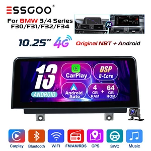 4G CarPlay Android 13 For BMW 3 Series F30 F31 NBT Car Stereo GPS Cam DSP 4+64G - Picture 1 of 18