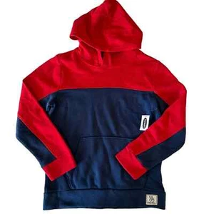 NWT Old Navy Red & Blue Hoodie Sweatshirt Kids 10-12 - Picture 1 of 8