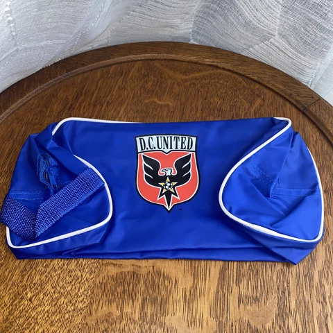 DC United Blue Small Zipper Bag Soccer MLS Travel Casual Carry Bag with Handle Cover