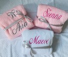 Personalised embroidered Baby Blankets Super Soft 5 Colors ( READ DESCRIPTION)