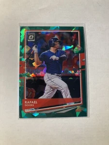 2020 Donruss Optic Rafael Devers #163 6/7 GREEN Cracked Ice SSP RED Sox - Picture 1 of 6