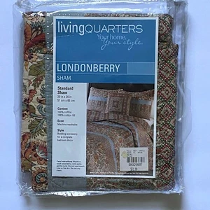 VTG Living Quarters Londonberry Standard 20" x 26" 100% Cotton Pillow Sham NEW - Picture 1 of 3