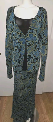 Винтажный мисс высокий Mirasol 2шт размер L юбка и 2шт вид блузка верхний ацетат спандекс - Изображение 1 из 4