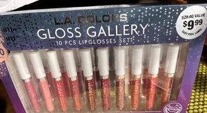L.A. Colors 10pc Lipgloss Gift Set Pinks Corals Mauves Rose Neutrals $20 Value - Picture 1 of 3