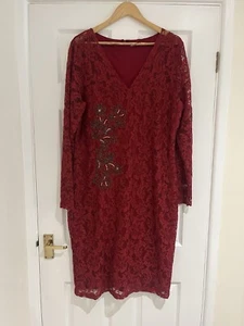 JOE BROWNS Beaded Occasion/ Cruise, Party Evening Dress Lace Size 18 - Picture 1 of 14