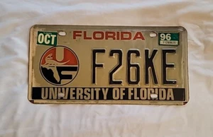 1996 University Of Florida License Plate F26KE - Picture 1 of 5