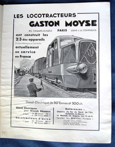 PUB DOUBLE FACE / MATERIEL FERROVIAIRE / Locotracteurs GASTON MOÏSE / COTAL - Picture 1 of 2