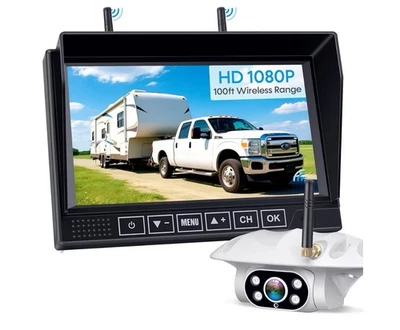 AMTIFO Wireless Backup Camera for RVs, Trucks & Trailers - 1080P HD