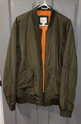 Old Navy Men’s XL MA-1 Bomber Zip Up Jacket - Olive Green - Image 1 of 4