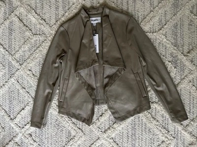 BB Dakota кожаная куртка ириски драпировки размер маленький Moto новый с Ярлыками - Изображение 1 из 4