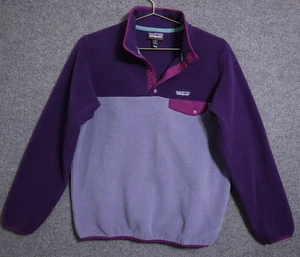 Patagonia Pullover Women Medium Purple Synchilla 1/2 Snap Hiking Camping EUC - Picture 1 of 6