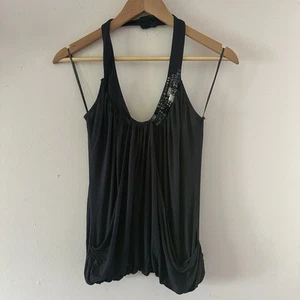 Women’s River Island Dark Blue Halter Neck Top With Beading Detail. Size 10 - Picture 1 of 13
