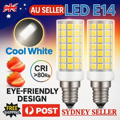 2x Cool White E14 7W LED Light Bulb Kitchen Range Hood Fridge Cooker Room Lamps - image 1 of 4