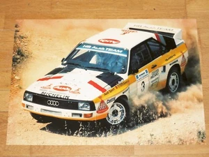 AUDI SPORT QUATTRO S1 POSTER - WALTER RÖHRL MTM STUCK ORIGINAL VINTAGE TOP RAR - Bild 1 von 2