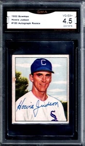 SIGNED 1950 Bowman #185 Howie JUDSON - GMA 4.5, Autograph White Sox - Picture 1 of 2