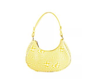 SKINNYDIP Keily checkered faux-leather small hobo shoulder bag -YELLOW