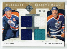 09-10 UD Ultimate  Jari Kurri--Glenn Anderson  /50  Quad Jerseys  HOFers