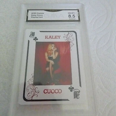 KALEY CUOCO PENNY THE BIG BANG THEORY FRENCH STYLE PLAYING CARD JC GRADED 8.5 - Image 1 of 2