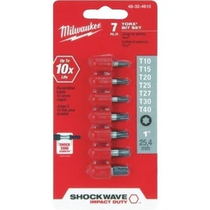 MILWAUKEE SHOCKWAVE 7-TEILIGES TORX-SCHRAUBENDREHER-BIT-SET - 1 ZOLL EINSATZ  - Bild 1 von 1
