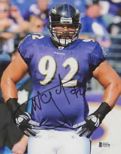 Haloti Ngata Signed Baltimore Ravens 8x10 Photo Beckett - Picture 1 of 1