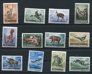 Romania  1956  Hunting, Wild animals, perforated complete set MNH OG - Picture 1 of 2
