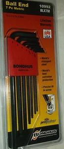 Bondhus BLX7M 7 Piece Long Ball End Hex Allen Key Set 10992 - Picture 1 of 1