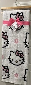 New Hello Kitty Sanrio Super Soft Throw Blanket Decorative 50”x70” White Pink HK - Picture 1 of 6
