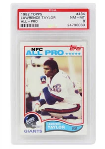 Lawrence Taylor Giants 1982 Topps Football #434 RC Rookie Card - PSA 8 NM-MT (A) - Picture 1 of 2