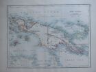 1894 Viktorianisch Landkarte Neu Guinea Neu Apfel Kaiser Wilhelm Land Britische