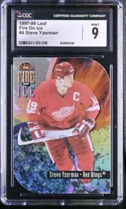 CGC Mint 9 1997-98 Leaf Fire On Ice 4 Steve Yzerman - Picture 1 of 2