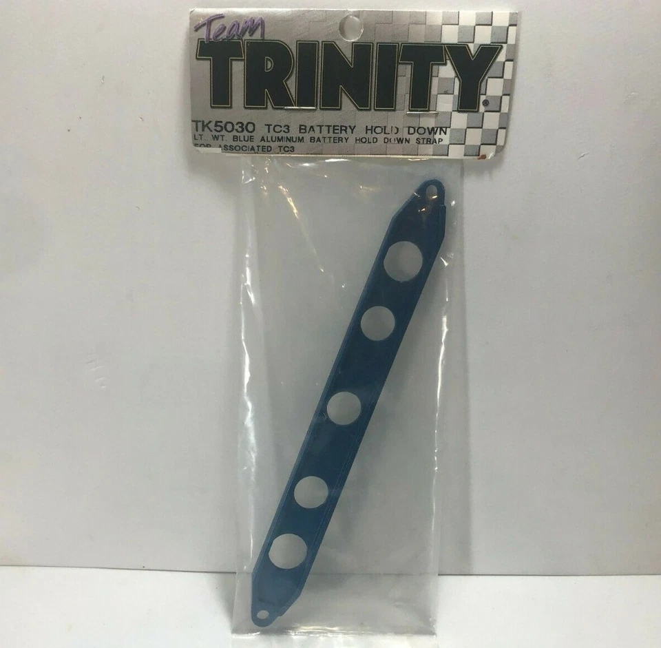 Trinity TK5030 Light-Weight Blue Aluminum Battery Hold Down Strap for TC3 NIP RC - Image 1 of 1