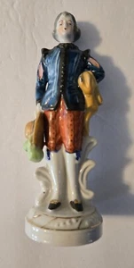 Vintage / Antique Victorian Male Porcelain Figurine 7.5" Tall Made In Japan - Picture 1 of 3