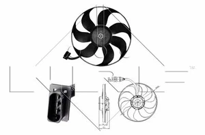 NEW NRF ENGINE RADIATOR FAN OE QUALITY REPLACEMENT 47393 - Picture 1 of 5