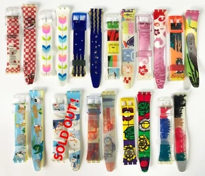 SWATCH ORIGINAL PLASTIC BAND STRAPs - VINTAGE GENT MODELS 17mm #2018 - Picture 1 of 21