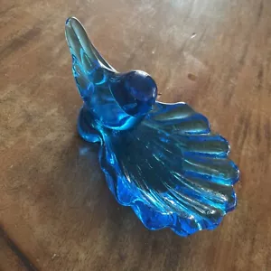 Leo Ward signierte blaue Vogelmuschel Schmuck Geschirr Terra Studios Vintage 2008 - Bild 1 von 5