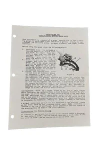 Caterpillar "ZEROL" 8B724 Pinion Setting Gauge Instructions - Picture 1 of 1