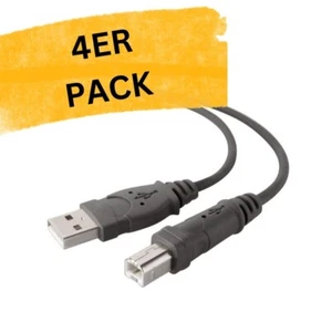 Belkin USB Kabel USB-A USB-B Stecker Ladekabel 1,8 m Datenkabel [4ER PACK] - Bild 1 von 6