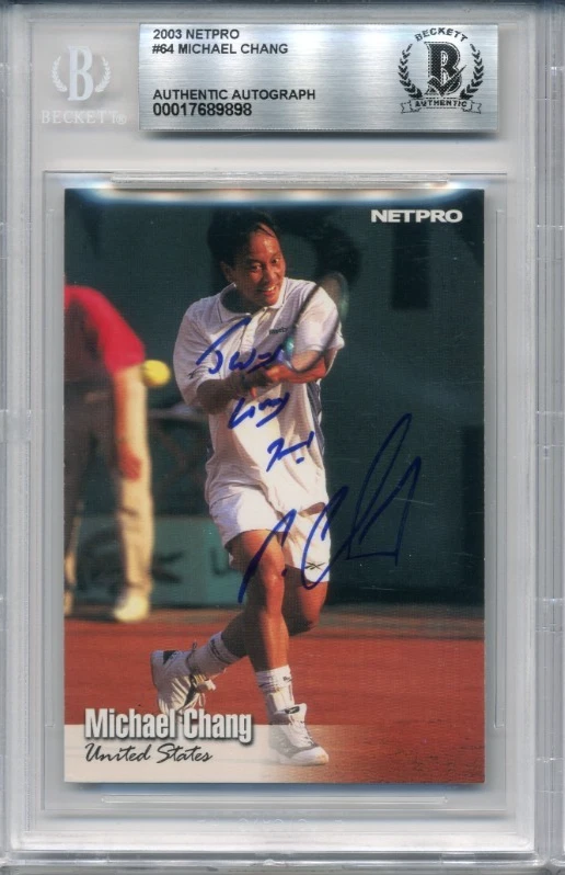 2003 -Michael Chang- Beckett BAS Netpro Signed/Autograph/Auto Tennis Card #64 - Image 1 of 1
