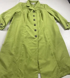 Allison Woods Pants Suit Women Plus Size 22W Green Long Blazer and Pants Modern - Picture 1 of 13