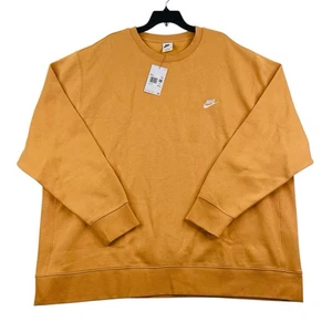 Nike Sportswear Sweatshirt Herren Gr. 4XL Senf Fleece Rundhals BV2662-856 NEU - Bild 1 von 9
