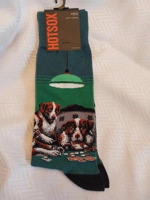 Hot Sox Perros Jugando Poker Crew Calcetines Para Hombre Papá Divertido Novedad Regalo Zapato Talla 6-12 Foto 1 de 4