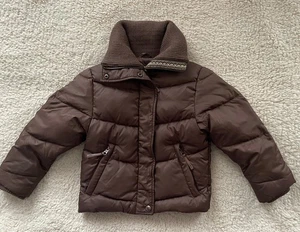 UGG Australia Puffer Winter Coat Kids Size 8 Brown - Picture 1 of 13