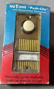 Vintage NuTone PB-8 Push Lite Electrically Lighted Pushbutton NEW BOXED - Picture 1 of 6