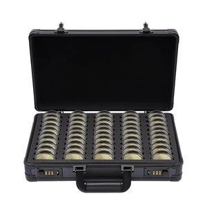 Coin Storage Holder Box Compartments 50 Slot Coin Slabs Coin Case For Collectors - Picture 1 of 21