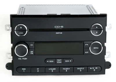 Rádio AM FM 6 discos mp3 CD player 2006-13 Ford Car Truck Van - PN 8E5T-18C815-AF - Imagem 1 de 4