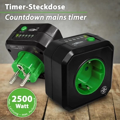 Ansmann AES1 Steckdosen Timer | Zeitschaltung Coutdown Schaltbare Steckdose Uhr - Bild 1 von 4